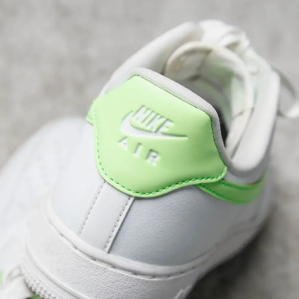 Nike Air Force 1 07 Next Nature White Lime Blast Sneakers Womens 9.5 DD8959-114